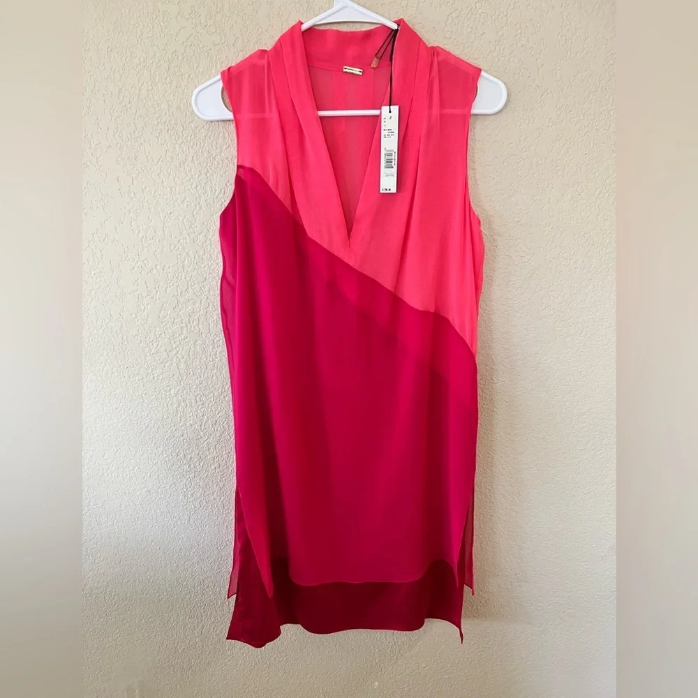 ELIE TAHARI DRESS PINK BRIA 100% SILK SLEEVELESS SIZE 2 NWT - Picture 8 of 10